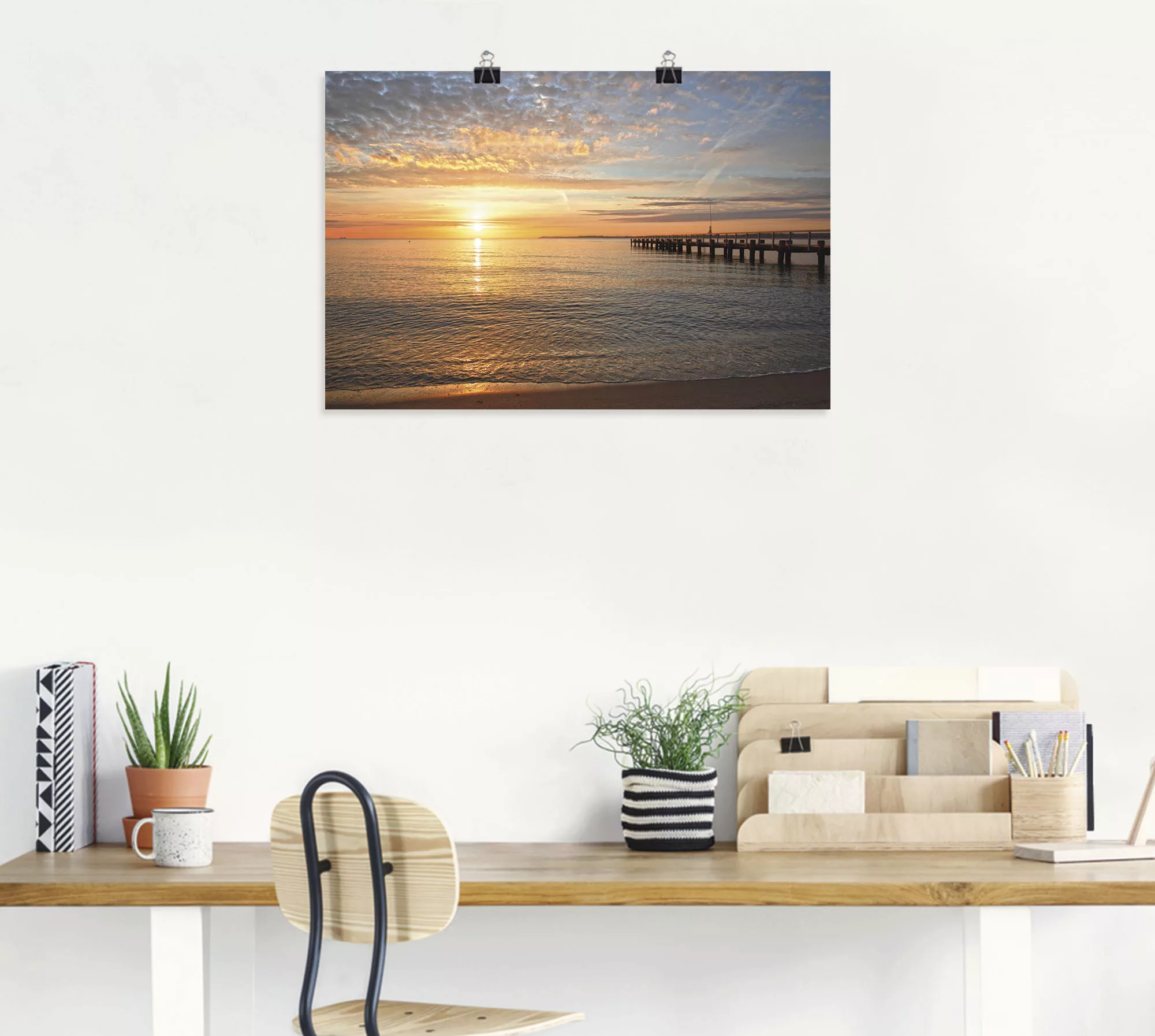 Artland Wandbild "Früh morgens an der Ostsee", Bilder vom Sonnenuntergang & günstig online kaufen