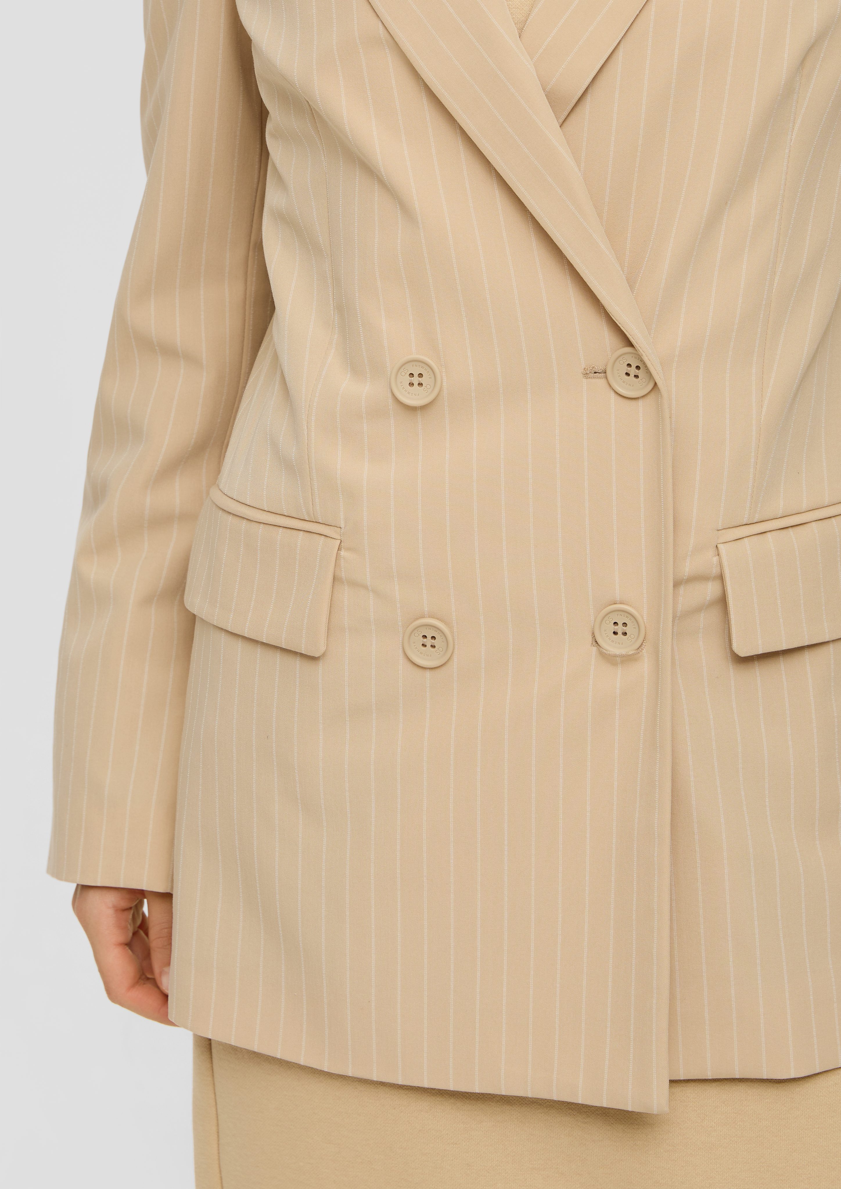 QS Jackenblazer Oversized Blazer mit Nadelstreifen günstig online kaufen