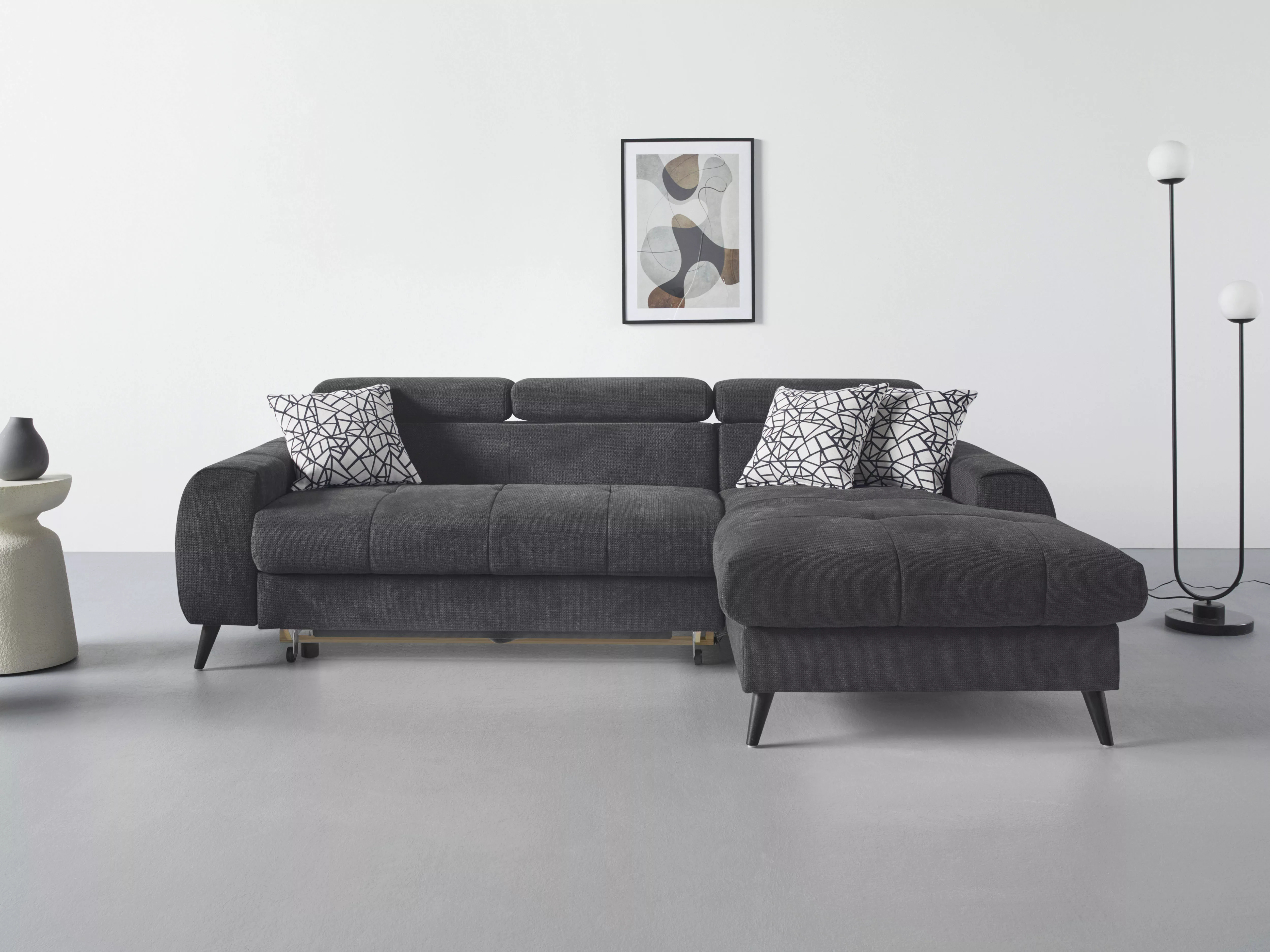 COTTA Ecksofa "Mia L-Form", 3-tlg.-Kissen-Set, Recamiere, wahlweise mit ode günstig online kaufen