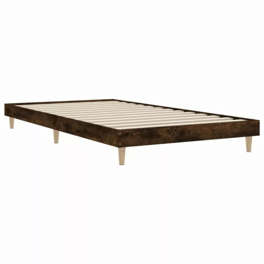 furnicato Bettgestell ohne Matratze Räuchereiche 90x200 cm Holzwerkstoff (1 günstig online kaufen