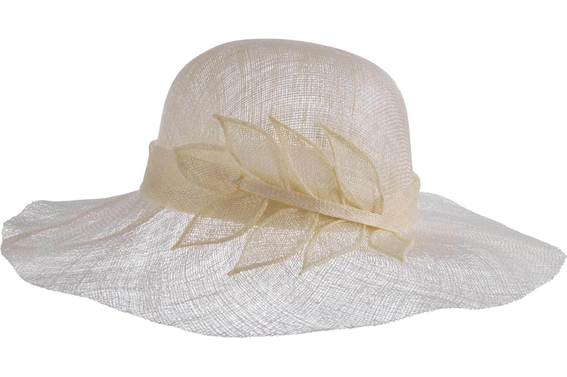 Seeberger Strohhut Sinamay Flapper mit Blättergarnitur günstig online kaufen