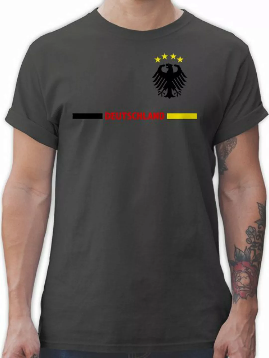 Shirtracer T-Shirt Deutschland Trikot Wappen mit Adler, Deutsches Fan-Motiv günstig online kaufen