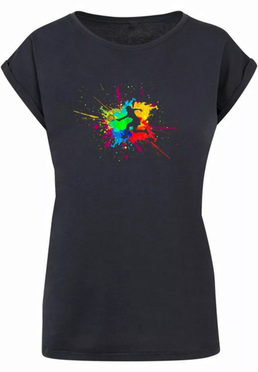 Merchcode T-Shirt Merchcode Damen Ladies Color Splash Player Extended Shoul günstig online kaufen