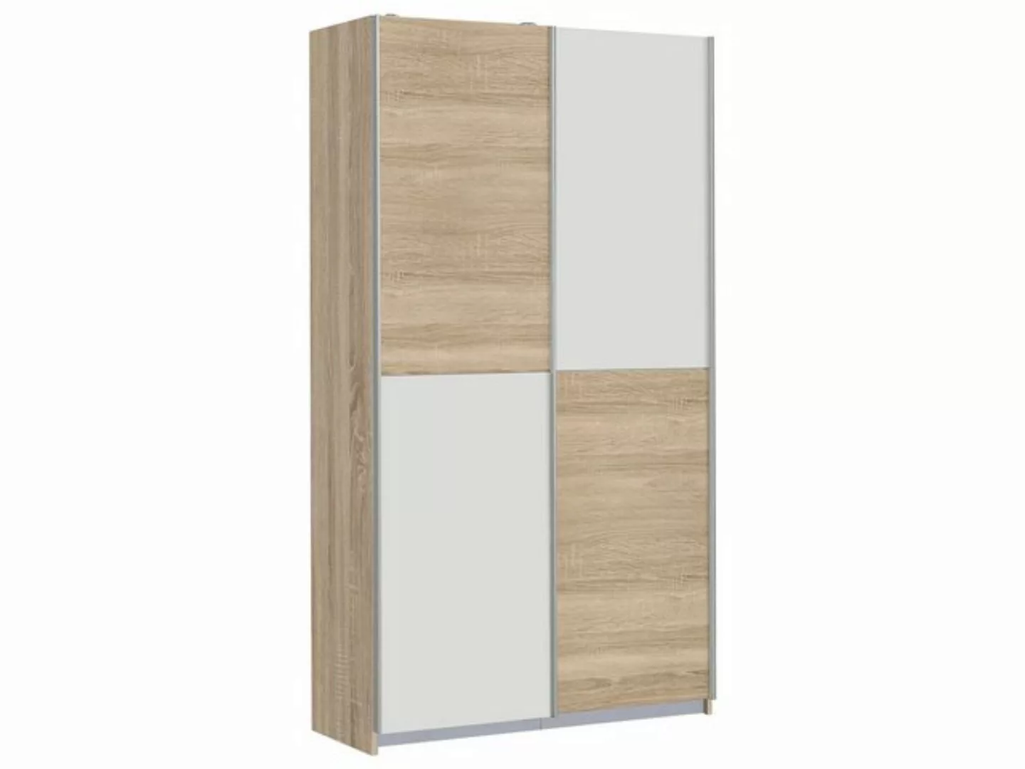 Mehrzweckschrank Kleiderschrank 120 cm breit Sonoma Eiche / Weiß OHIO günstig online kaufen