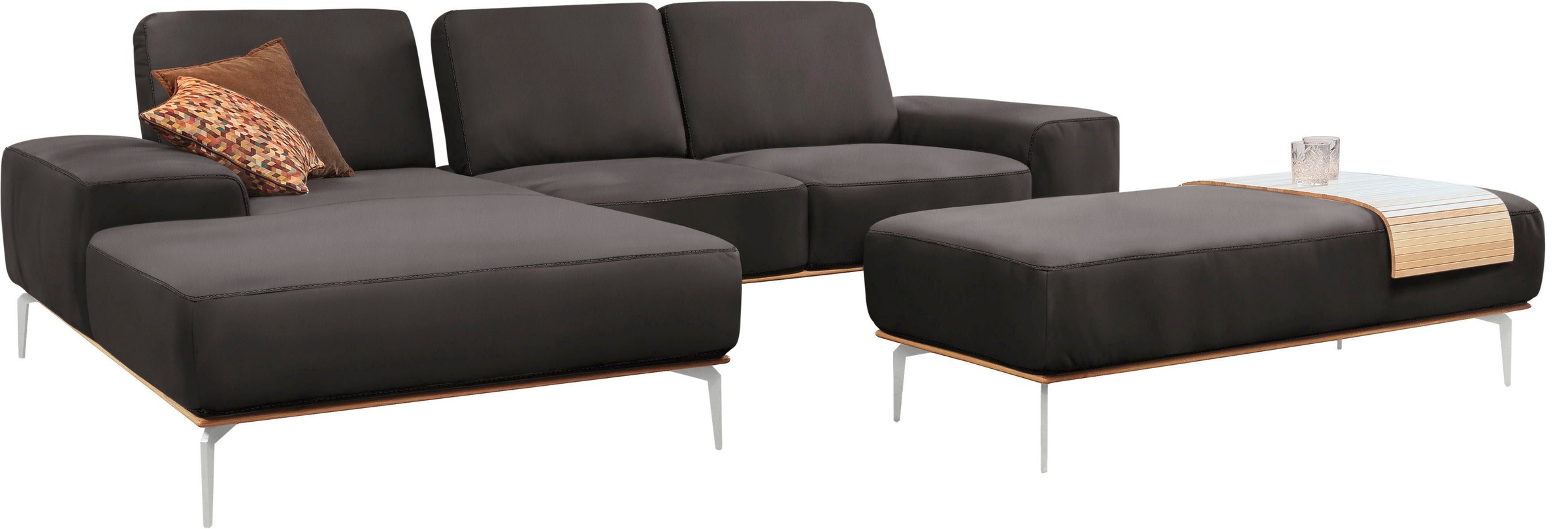 W.SCHILLIG Ecksofa "run, Designsofa mit tollem Sitzkomfort, L-Form", mit el günstig online kaufen