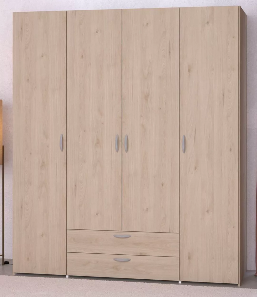 Furn.Design Kleiderschrank Enjour (Drehtürenschrank in Eiche Dekor, 4-türig günstig online kaufen