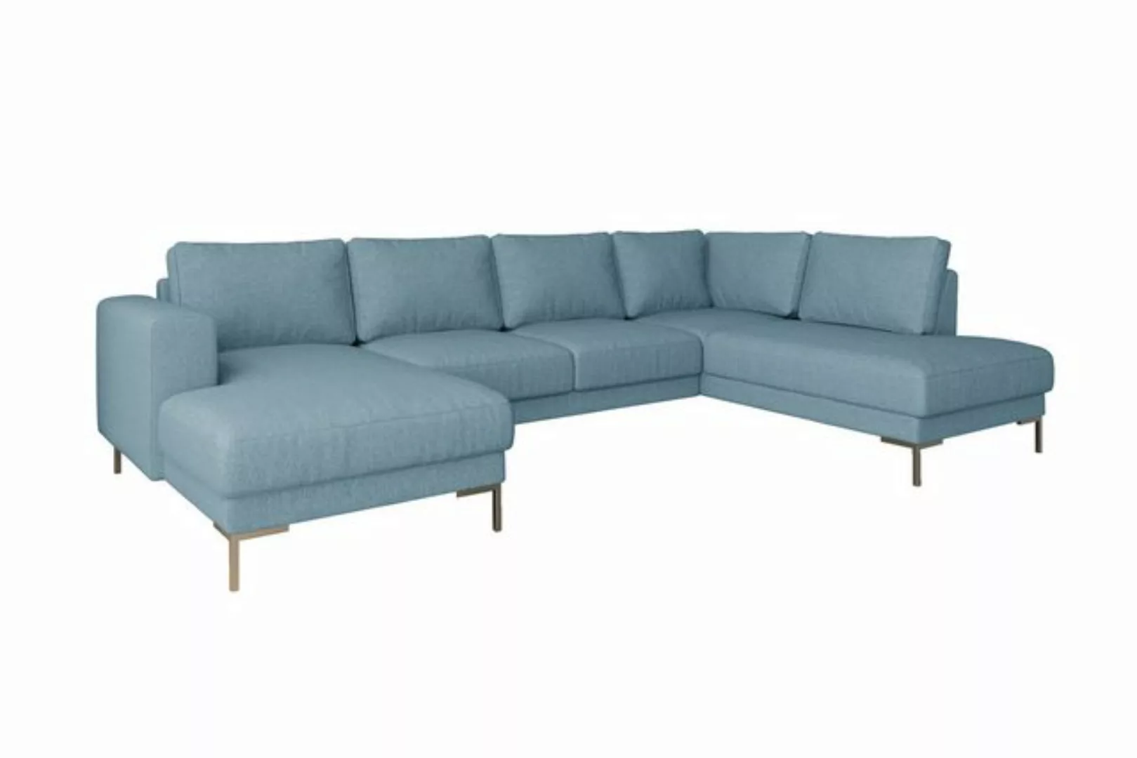 99rooms Wohnlandschaft Santini, Sofa, U-Form, Metall günstig online kaufen