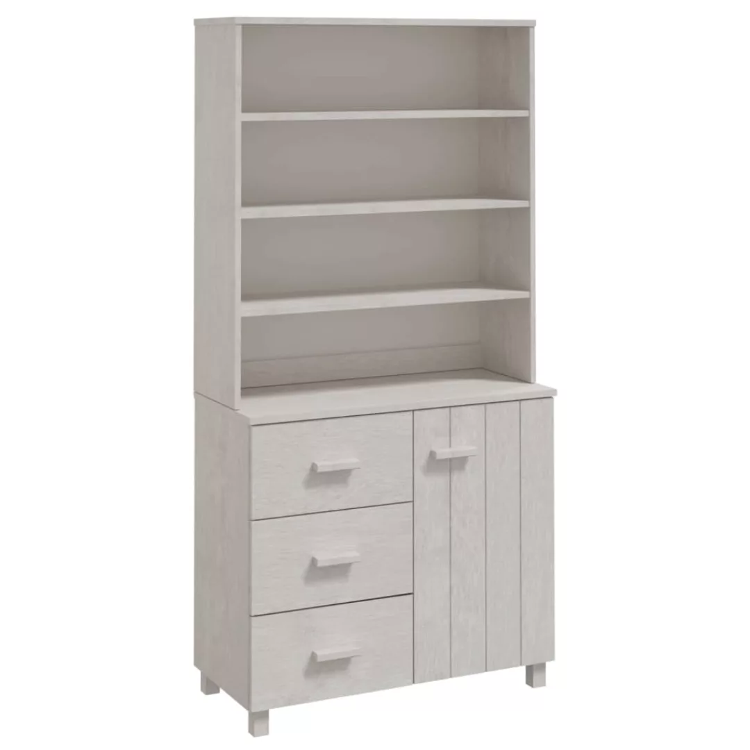 Vidaxl Highboard Massivholz Kiefer Weiß günstig online kaufen