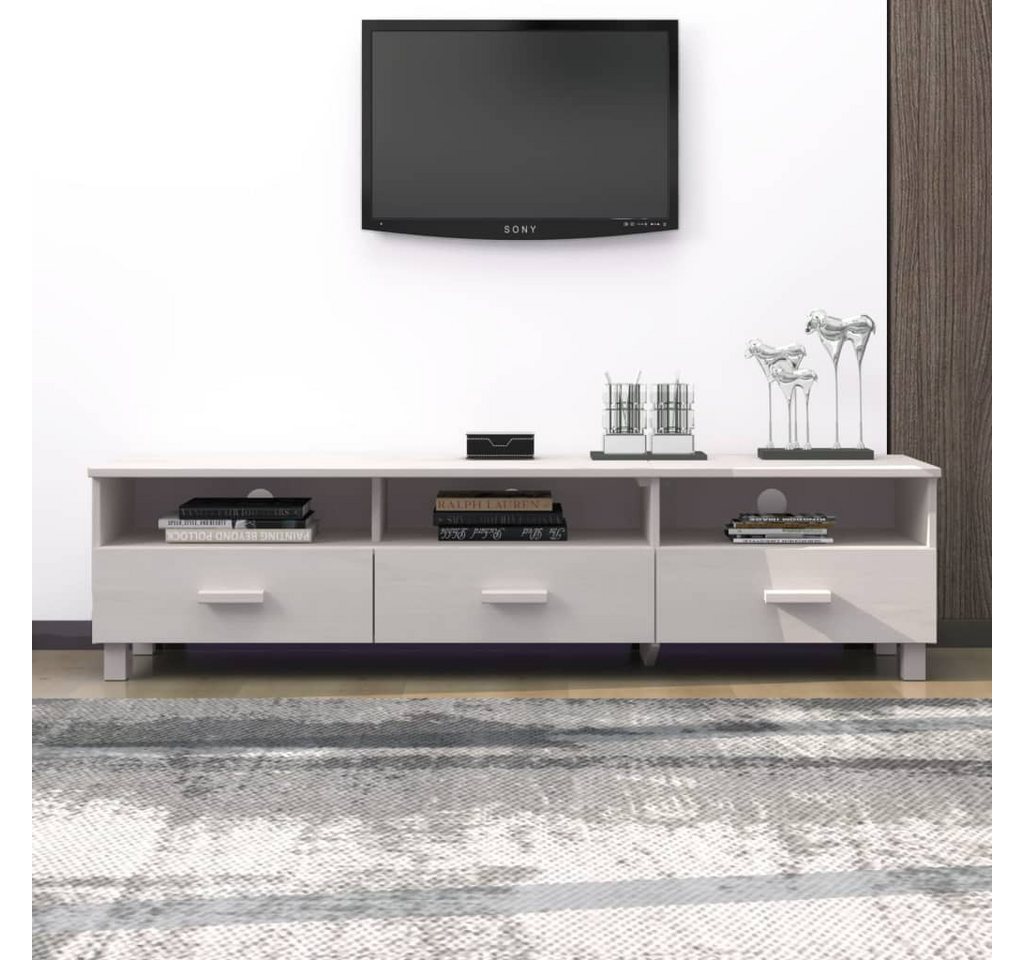 vidaXL TV-Schrank TV-Schrank Dunkelgrau 158x40x40 cm Massivholz Kiefer Lowb günstig online kaufen