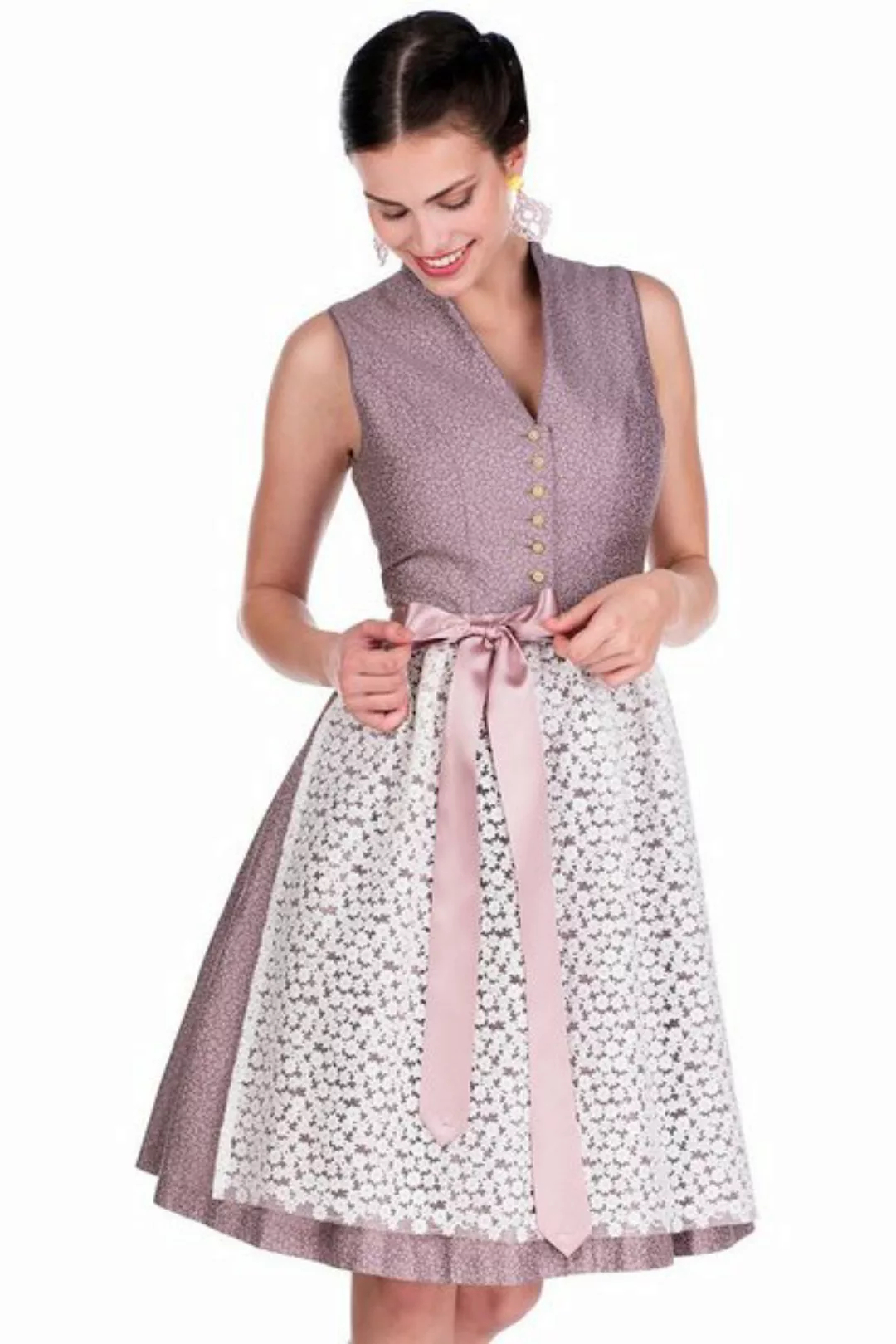 Alpenfee Tracht Dirndl Midi Dirndl 2tlg. - AMBRA - puder günstig online kaufen