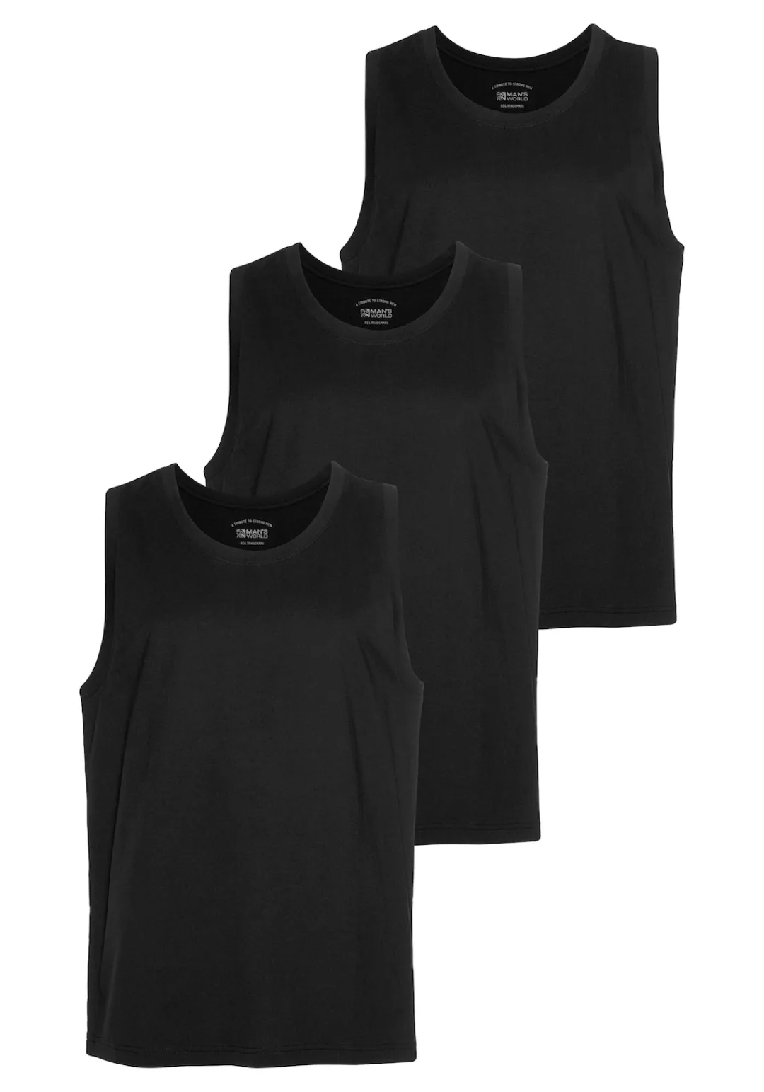 Man's World Muscleshirt (Packung, 3-tlg., 3er-Pack) schmal geschnitten, Run günstig online kaufen