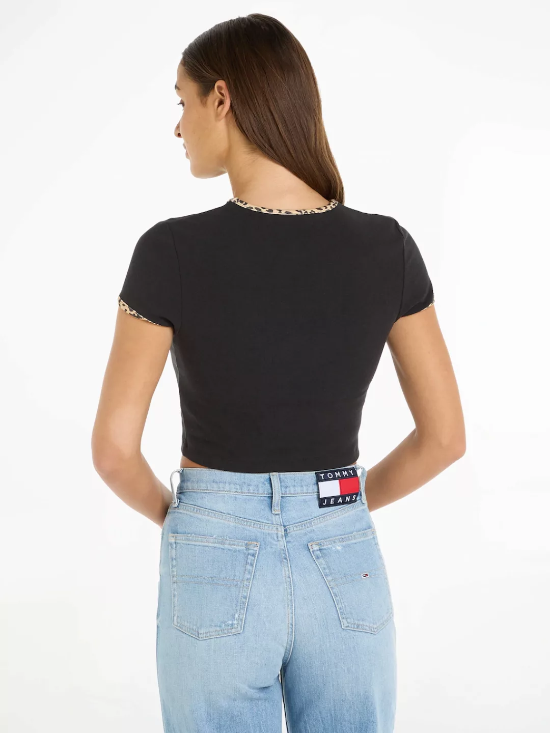 Tommy Jeans T-Shirt TJW CRP LEO BINDING TEE im modischem Animal Print günstig online kaufen