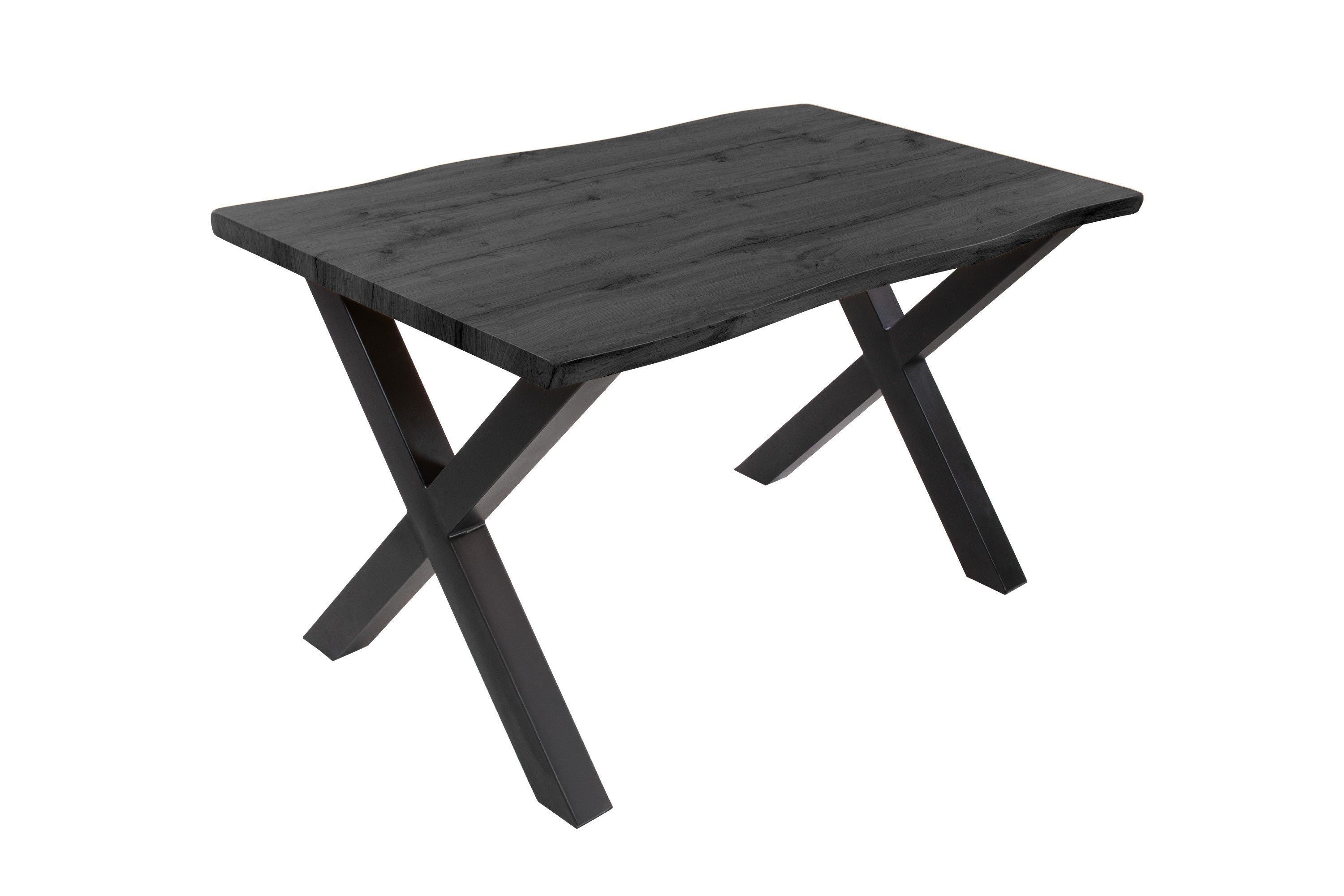 Loreno® Esstisch Josy, Holz-Optik Grau, Baumkante, günstig online kaufen