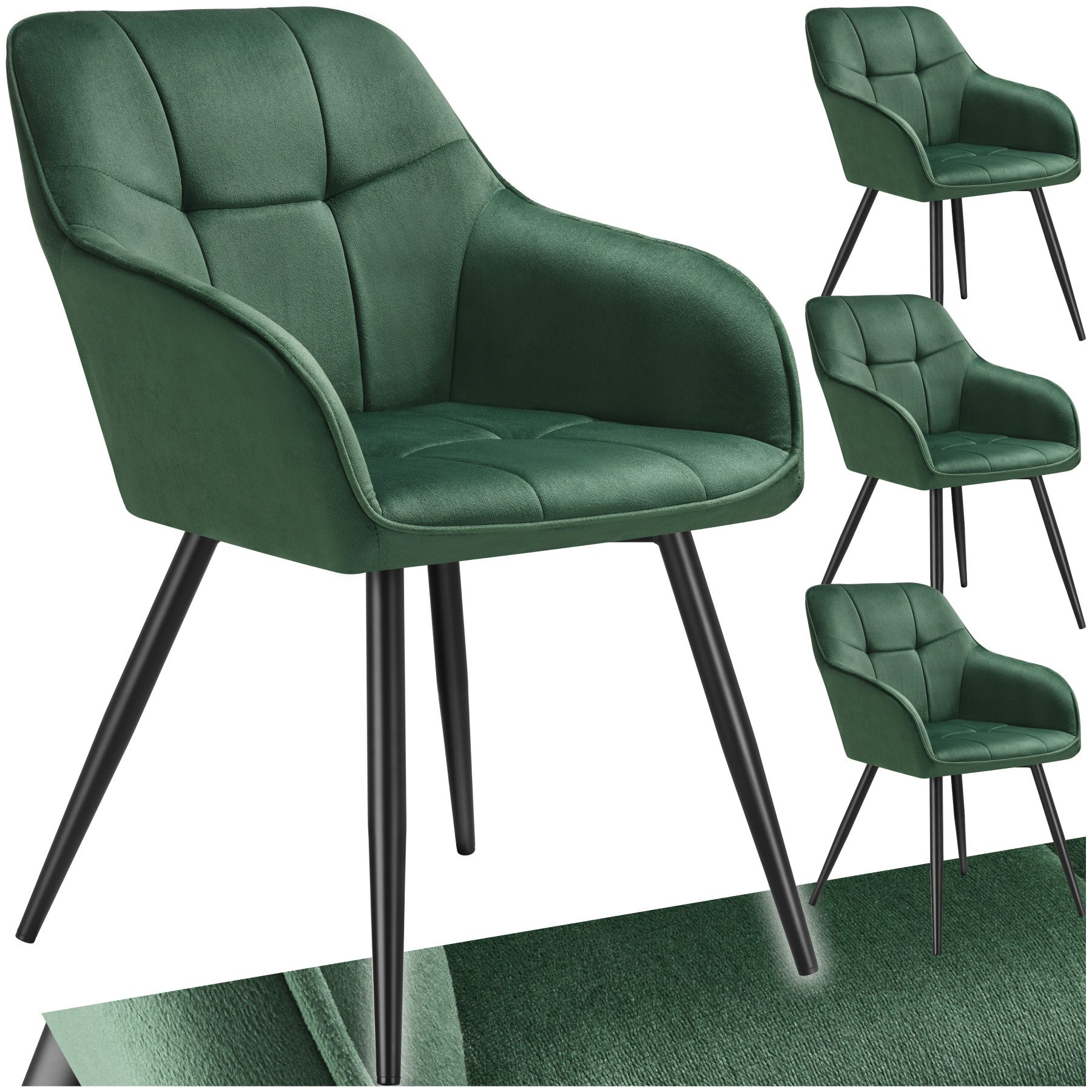 tectake Esszimmerstuhl Marilyn (Set., 4 St), günstig online kaufen