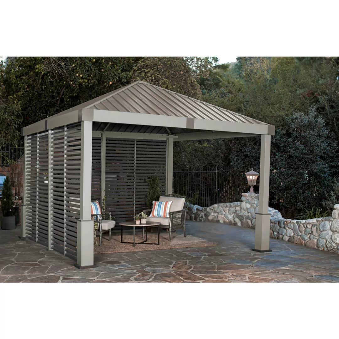 Sojag Pavillon Nanda champagner Aluminium B/H/L: ca. 363x313x363 cm günstig online kaufen