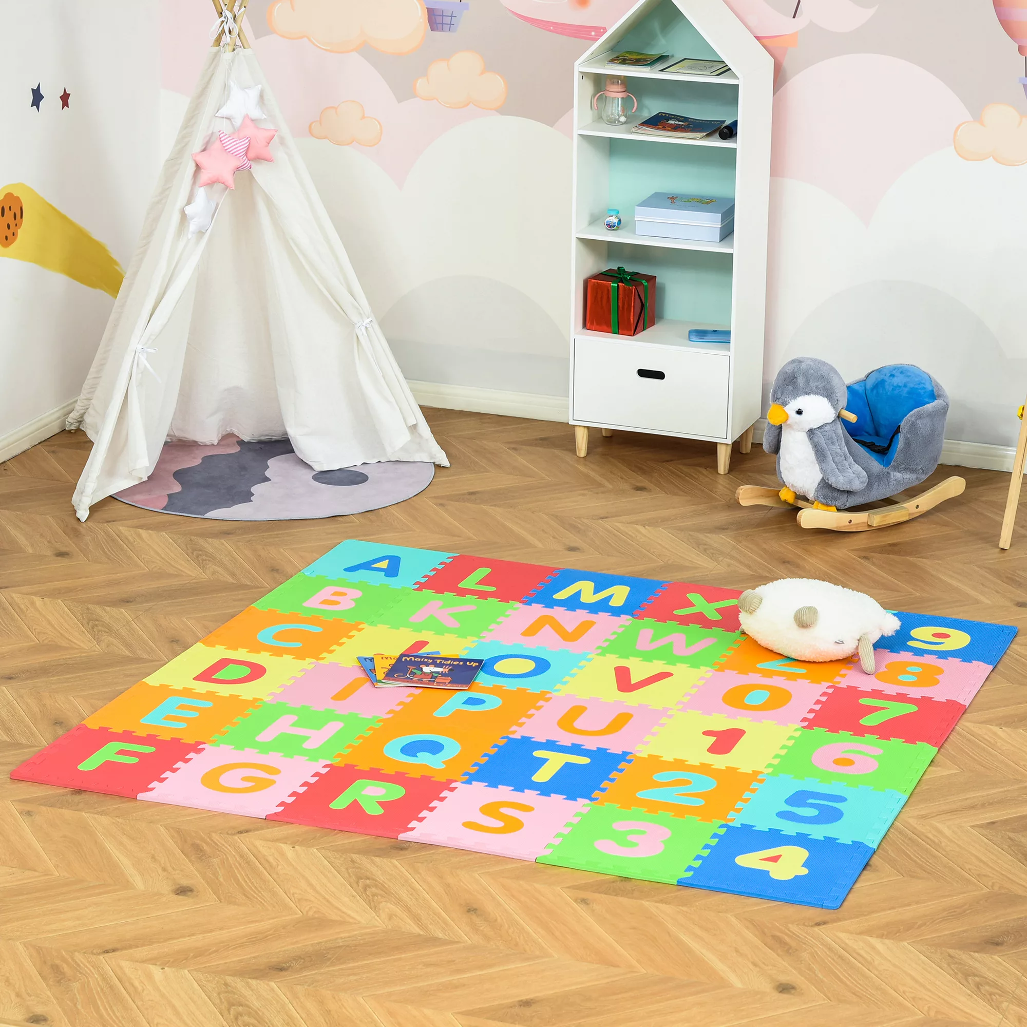 HOMCOM 60-teilige Kinder Puzzlematte Spielmatte Kinderspielteppich Spieltep günstig online kaufen