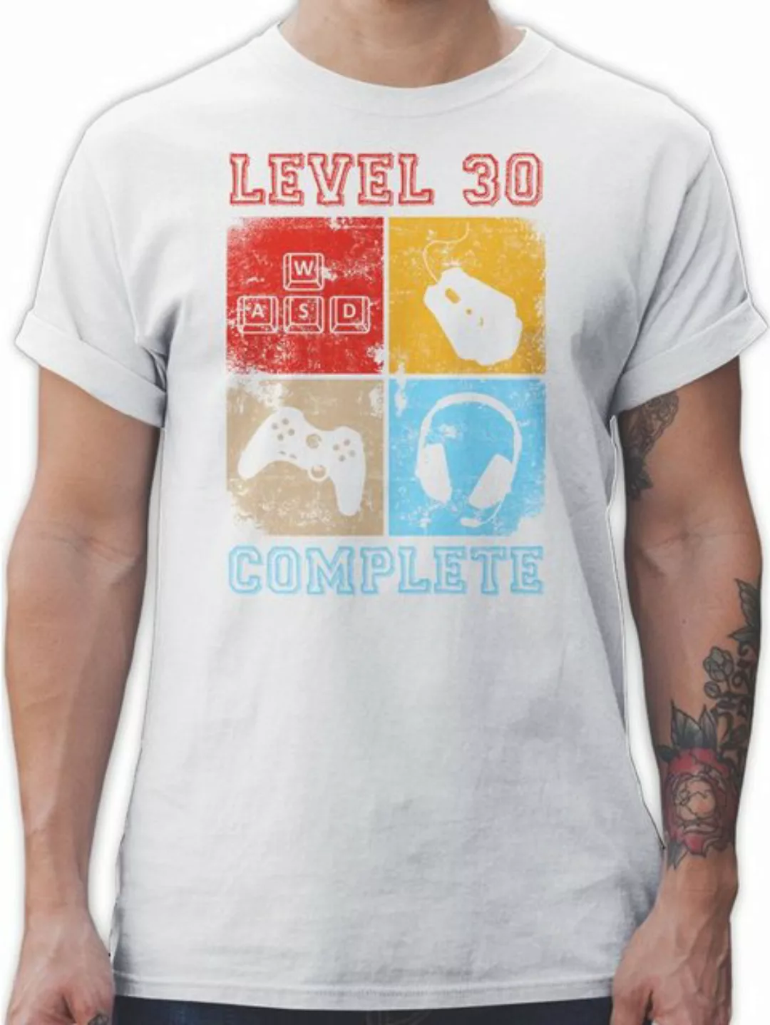 Shirtracer T-Shirt Level 30 Complete Completed 30. Geburtstag günstig online kaufen