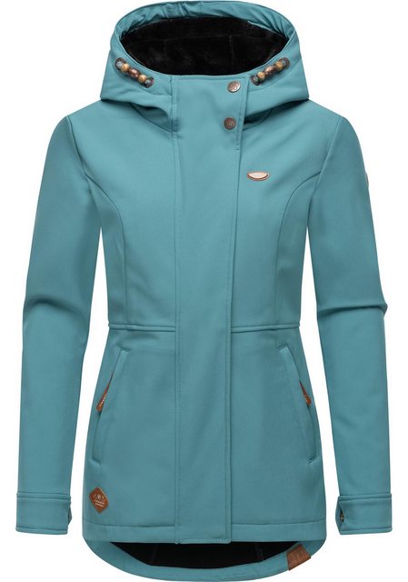 Ragwear Softshelljacke Yba sportliche Damen Outdoorjacke mit Kapuze günstig online kaufen