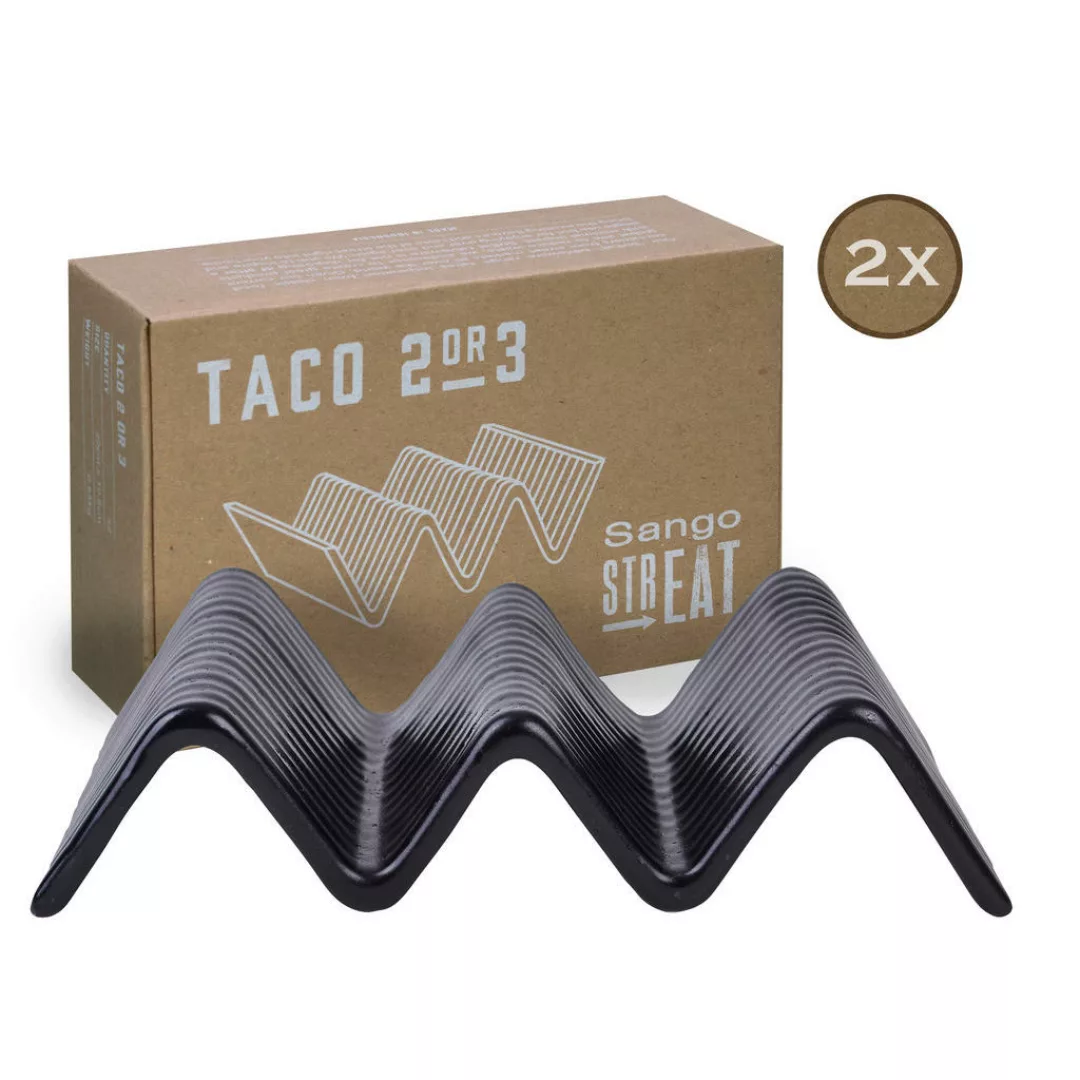 CreaTable Servierset Streat Taco Stand 2 schwarz Steinzeug günstig online kaufen