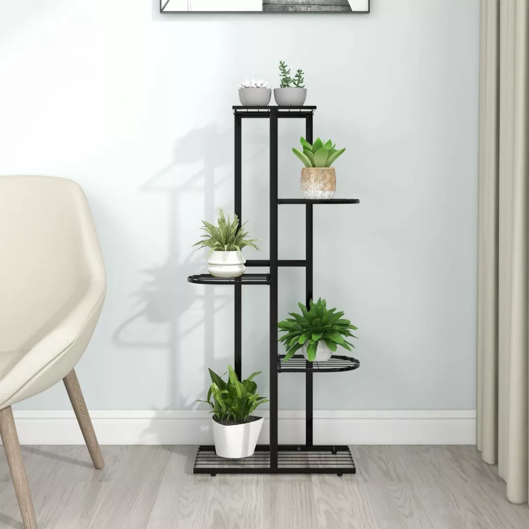 Blumenstender 5-etagen 43x22x98 Cm Schwarz Metall günstig online kaufen