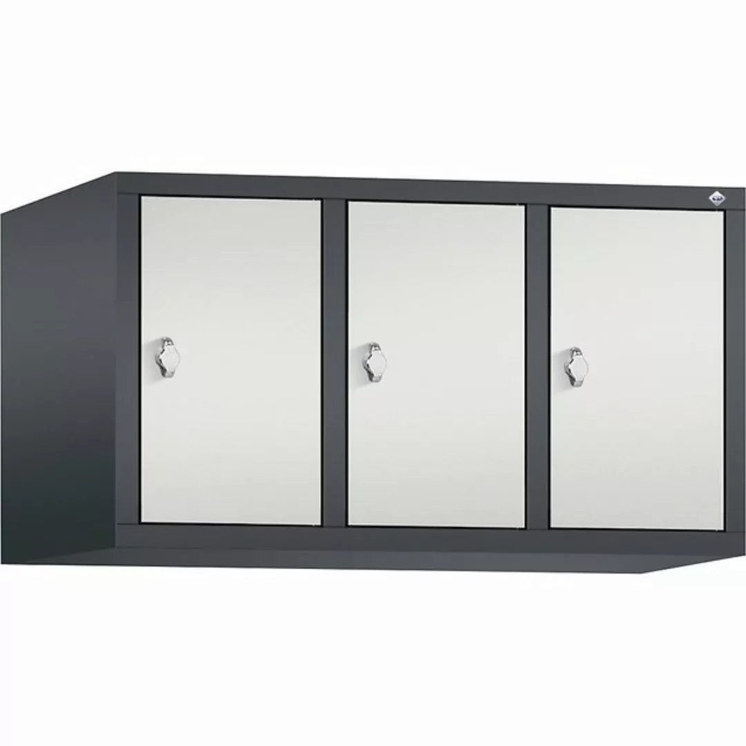 C+P Garderobenschrank Breite: 900 mm x Tiefe: 500 mm x Höhe: 500 mm schwarz günstig online kaufen