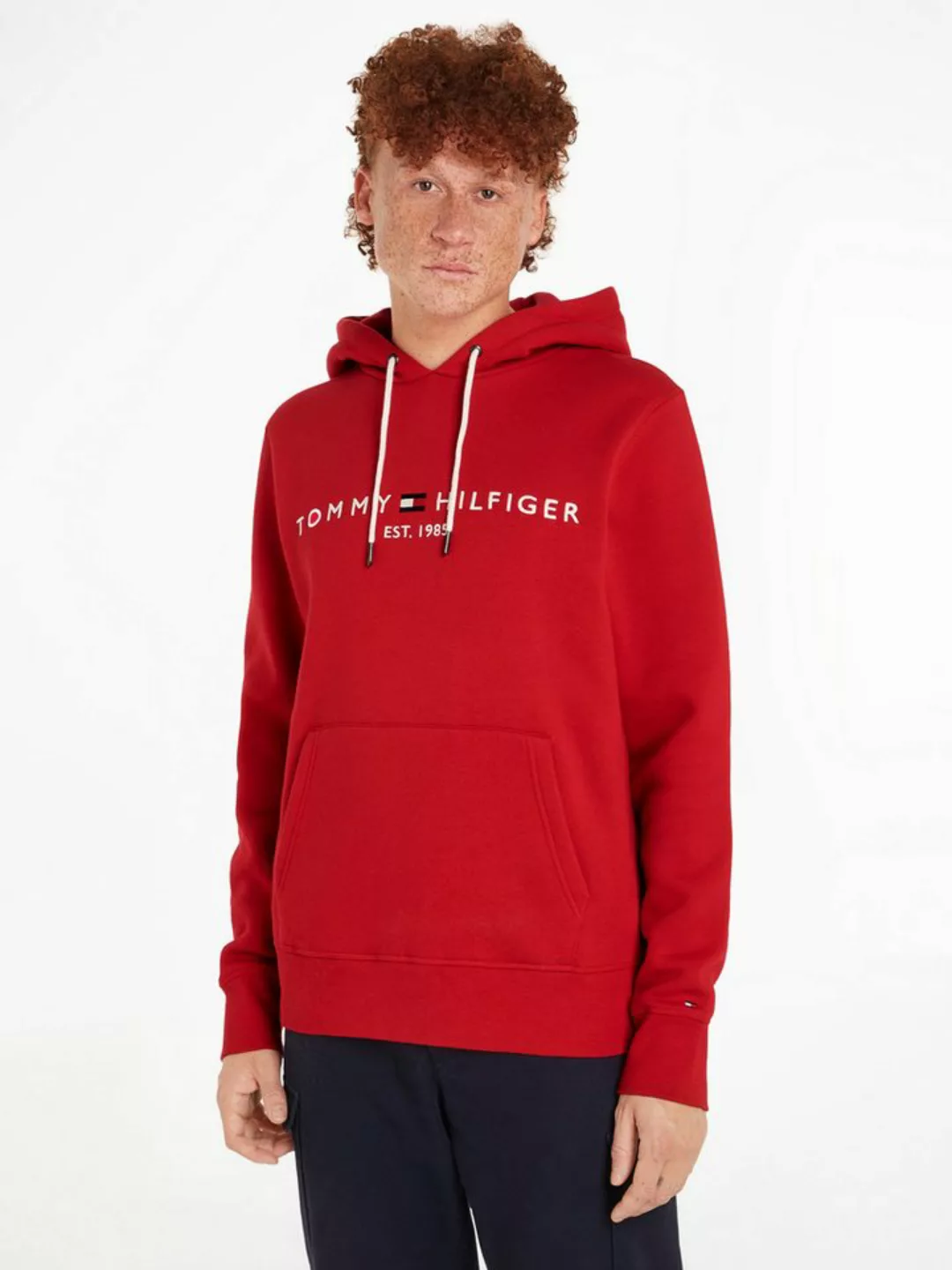 Tommy Hilfiger Kapuzensweatshirt TOMMY LOGO HOODY mit Kapuze und Kängurutas günstig online kaufen