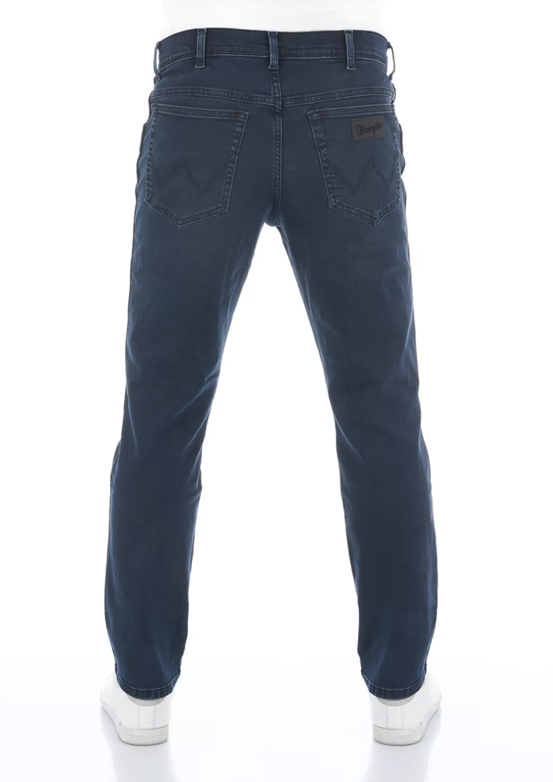 Wrangler Herren Jeans Texas Slim Fit Stretch - Blau - Bruised River günstig online kaufen