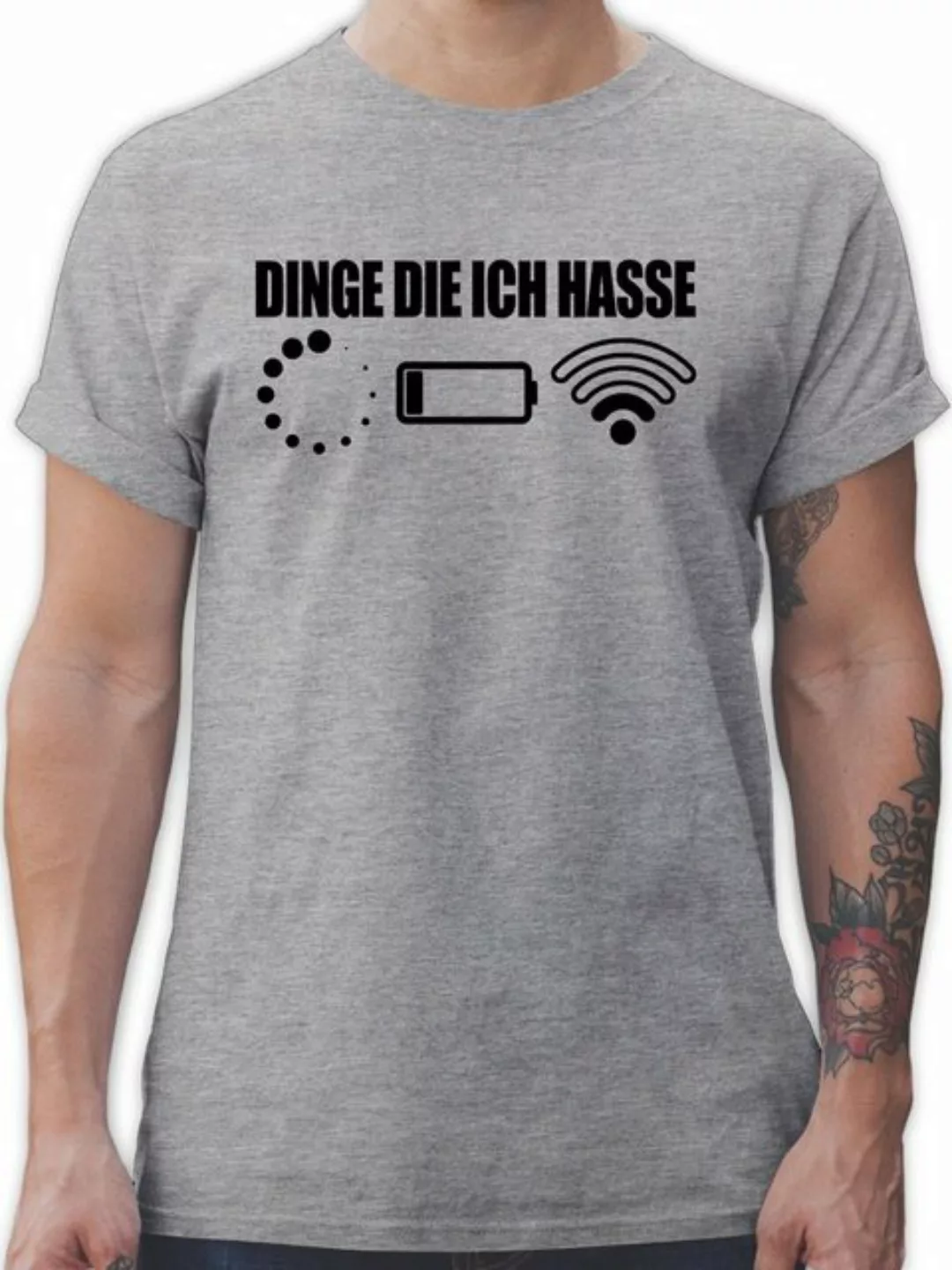 Shirtracer T-Shirt Dinge die ich hasse - schwarz Nerd Geschenke günstig online kaufen