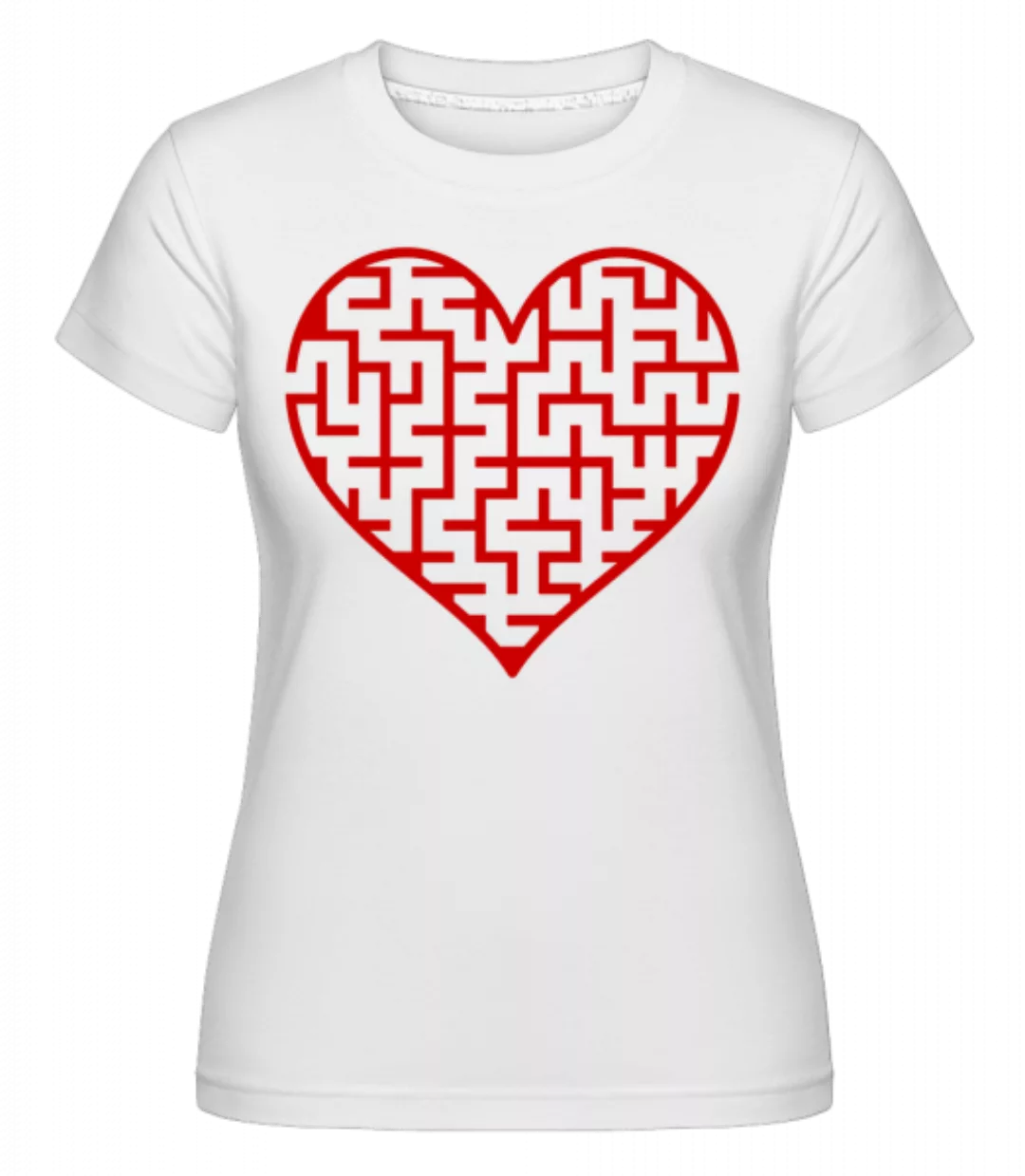 Heart Maze Red · Shirtinator Frauen T-Shirt günstig online kaufen