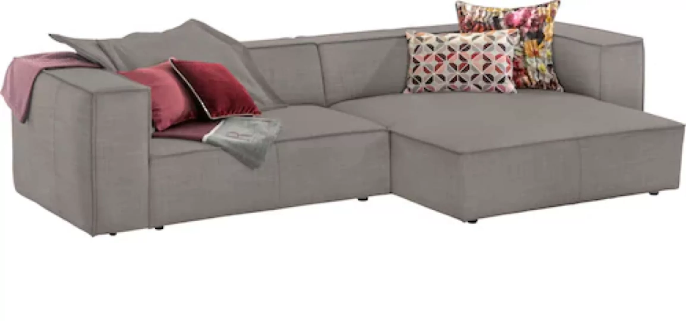 W.SCHILLIG Ecksofa "around-the-block", mit eleganter Biese, mit Federkern günstig online kaufen