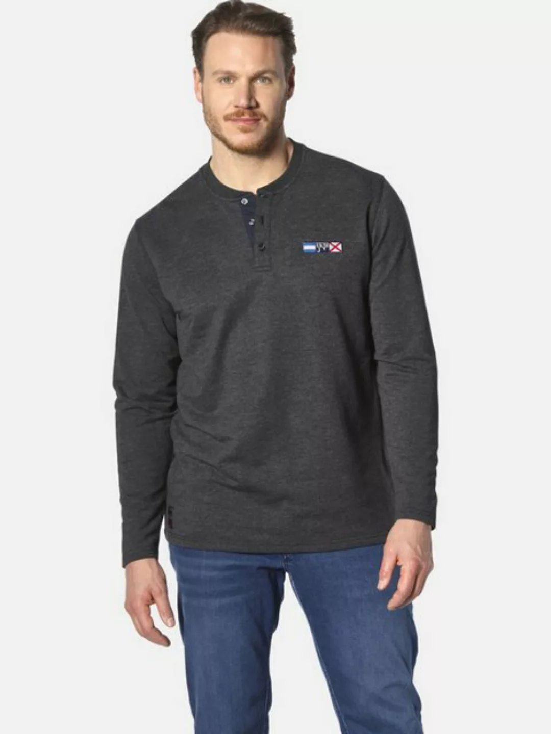 Jan Vanderstorm Sweatshirt JORNSEN mit JV-Stickerei günstig online kaufen