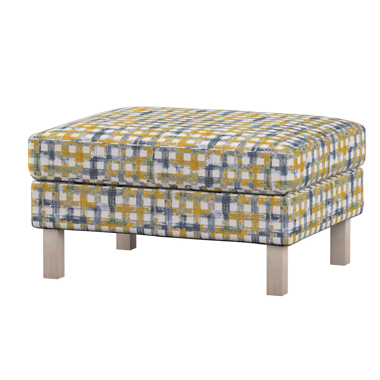 Bezug für Karlstad Hocker, blau-gelb, Husse, Karstadt Hocker, Cosy Home (14 günstig online kaufen