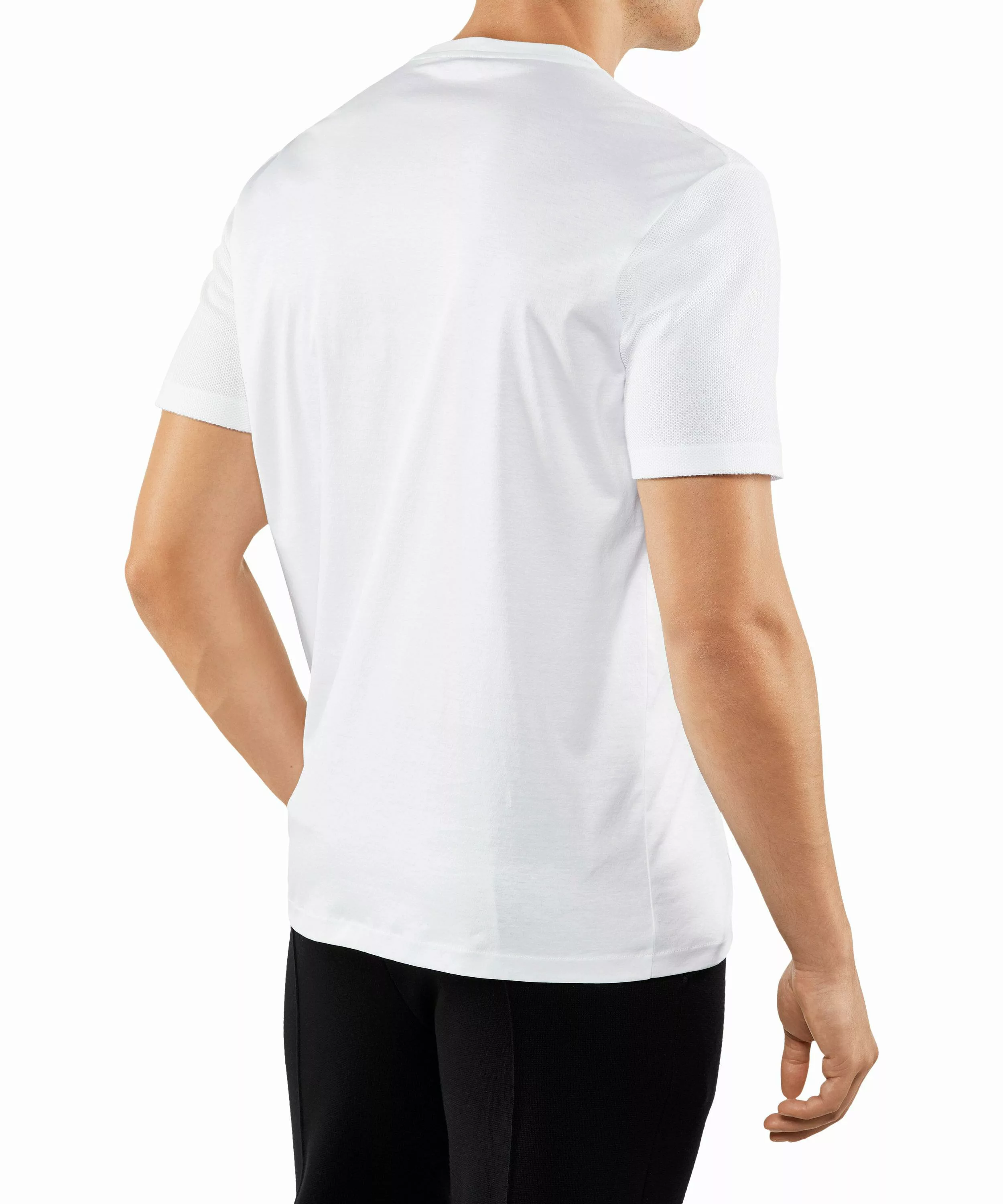 FALKE Herren T-Shirt Rundhals, XL, Weiß, Geometrisch, Baumwolle, 62056-2000 günstig online kaufen