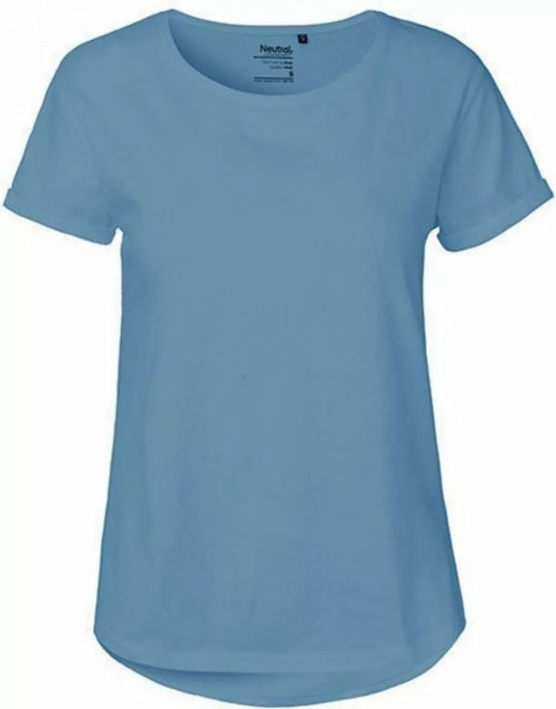 Neutral Rundhalsshirt Damen Roll Up Sleeve T-Shirt / Single Jersey Strick günstig online kaufen