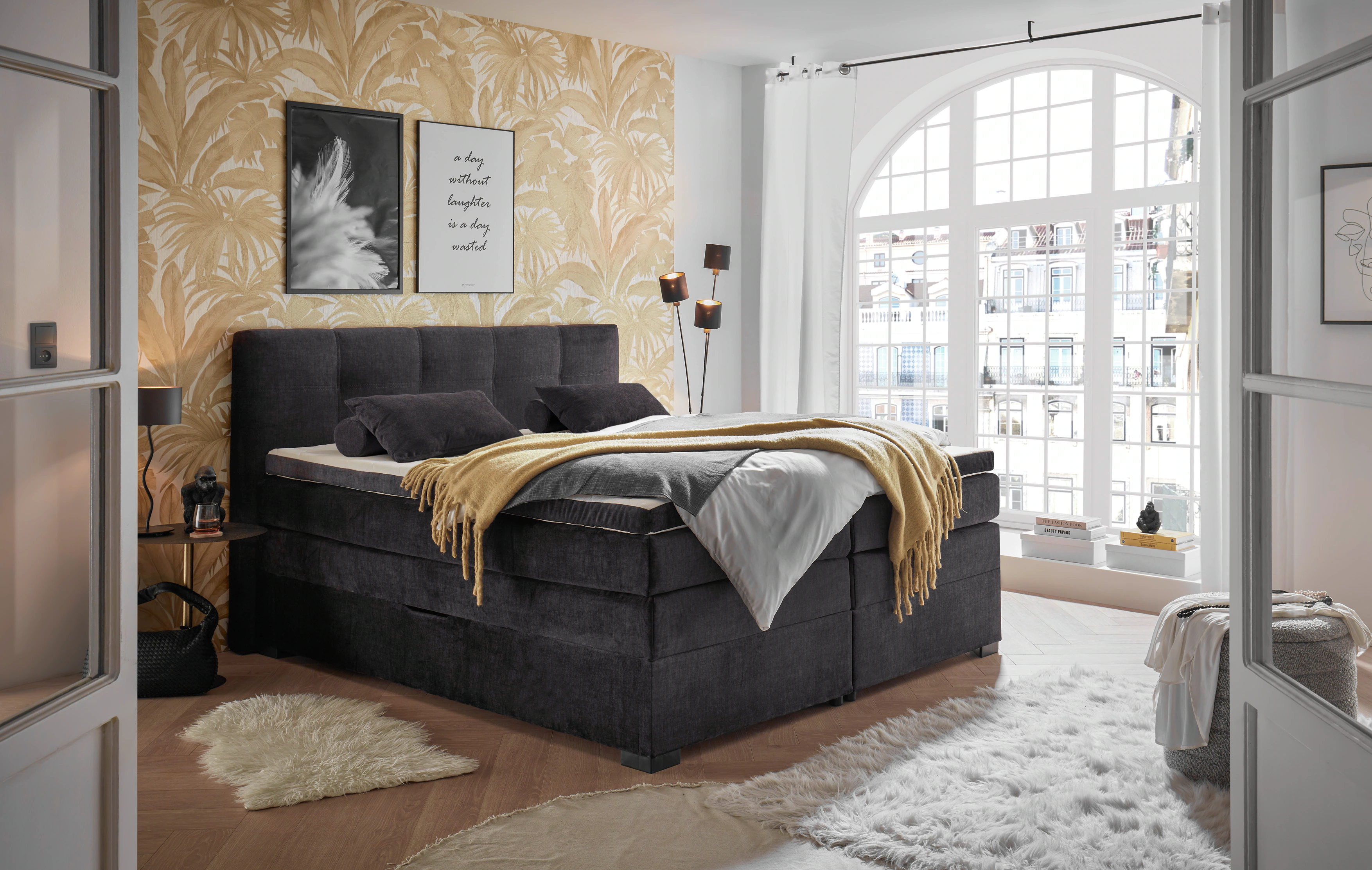 ED EXCITING DESIGN Boxspringbett "Fanes mit Komforteinstiegshöhe", erhältli günstig online kaufen