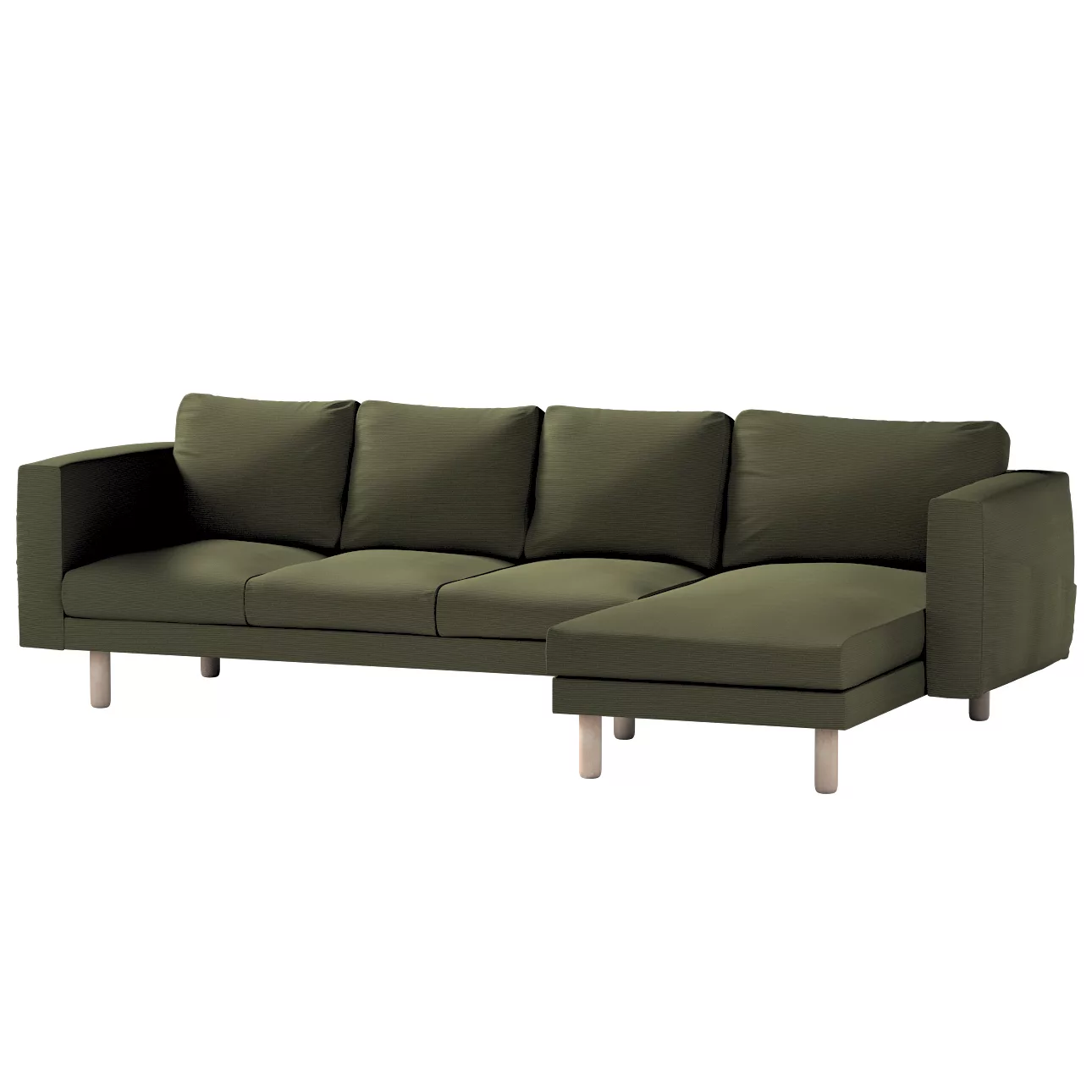 Bezug für Norsborg 4-Sitzer Sofa mit Recamiere, olivgrün, Norsborg Bezug fü günstig online kaufen