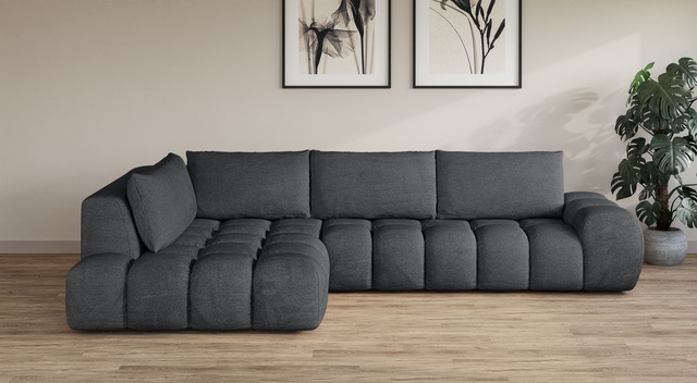 INOSIGN Ecksofa "AZITA Designsofa, elegant und bequem L-Form, Bubble-Optik" günstig online kaufen