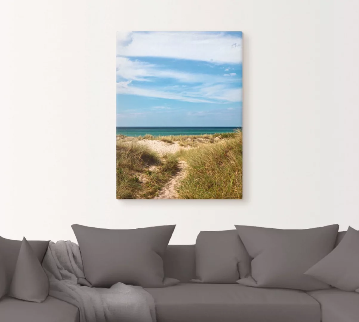 Artland Leinwandbild "In den Dünen Dänemarks I", Strand, (1 St.), auf Keilr günstig online kaufen