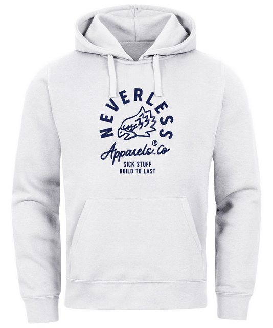 Neverless Hoodie Hoodie Herren Adler Print Aufdruck Eagle Motiv Schrift günstig online kaufen