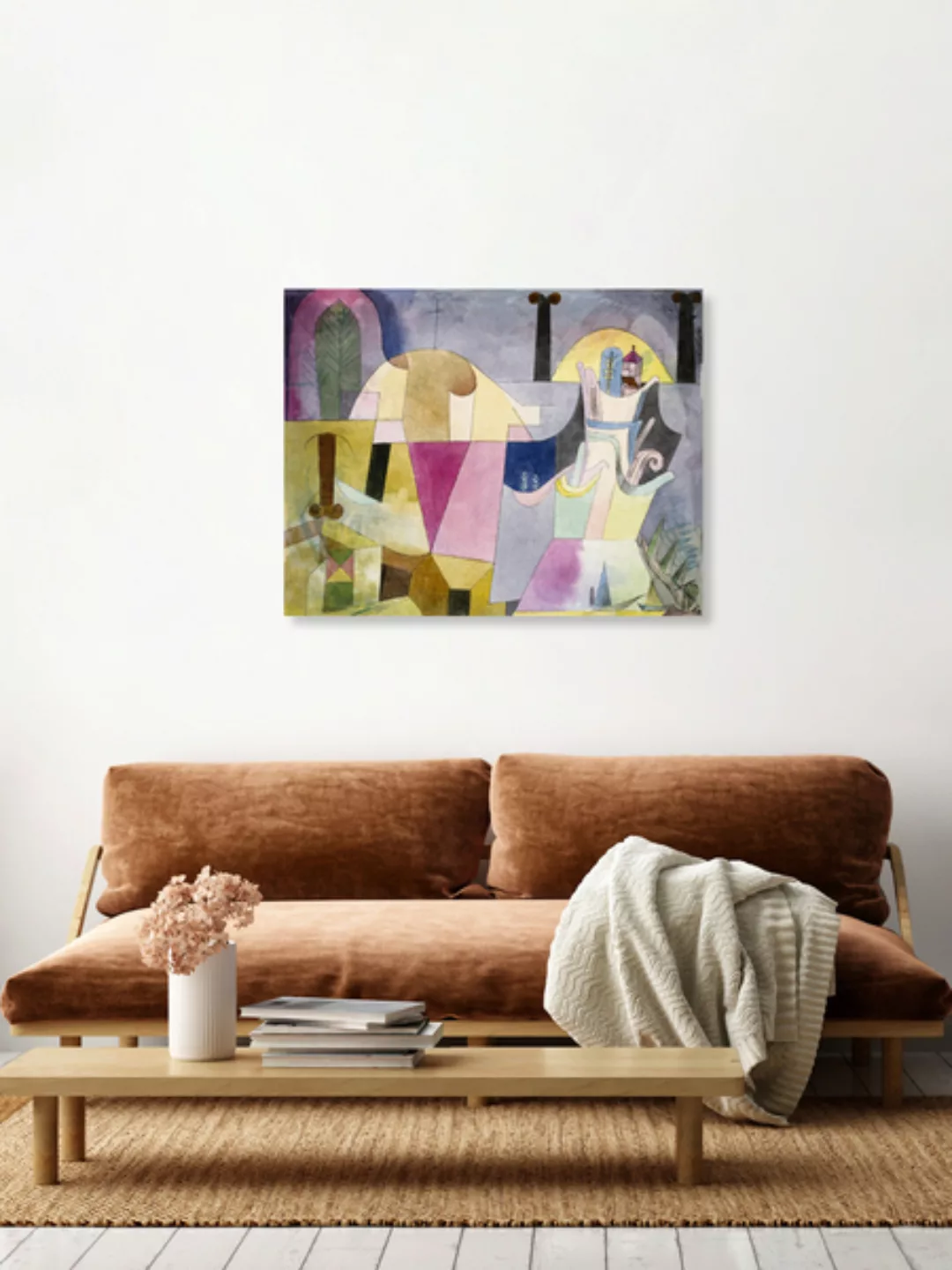 Poster / Leinwandbild - Paul Klee: Schwarze Säulen In Einer Landschaft günstig online kaufen