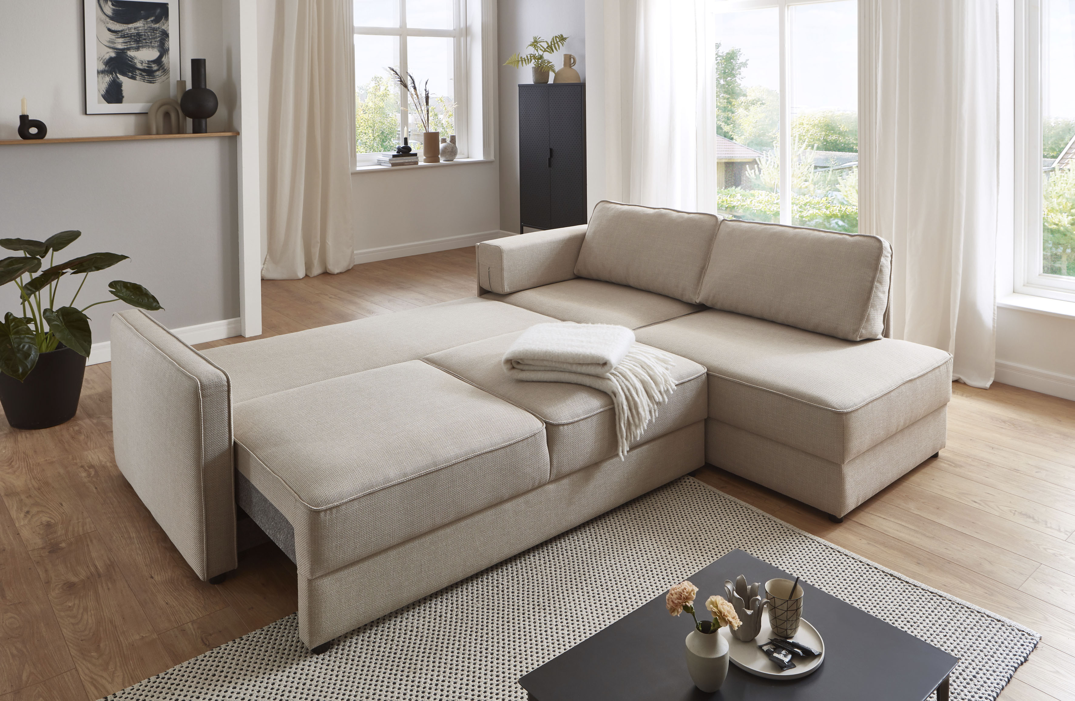 ATLANTIC home collection Schlafsofa "Chill", Ecksofa mit Bettfunktion und B günstig online kaufen