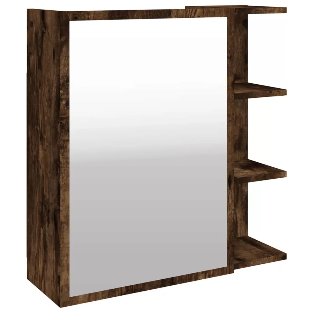 Vidaxl Bad-spiegelschrank Räuchereiche 62,5x20,5x64 Cm Holzwerkstoff günstig online kaufen