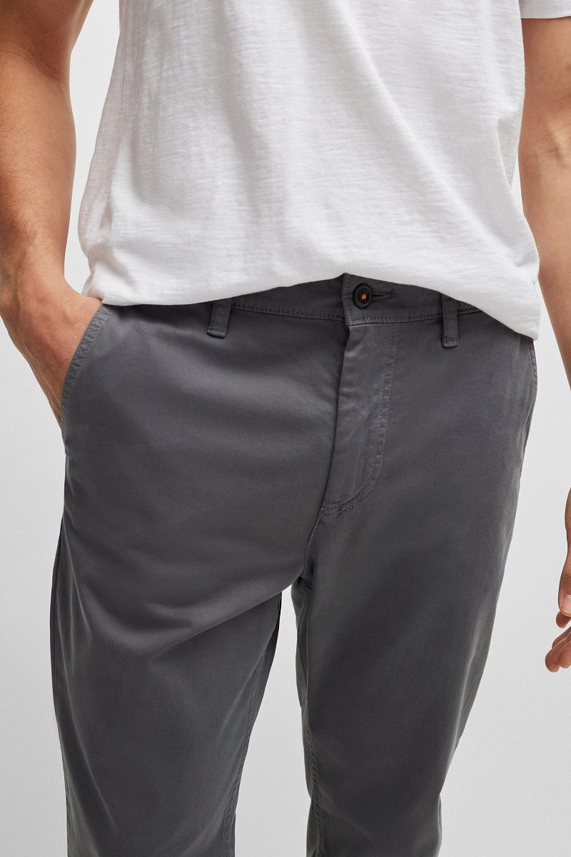 BOSS Satin Chino Anthrazit - Größe W 32 - L 34 günstig online kaufen