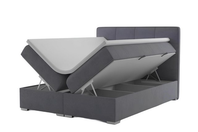 Xlmoebel Bett Hotel-Doppelbett mit Boxspring-System und luxuriösem Samt-Bez günstig online kaufen