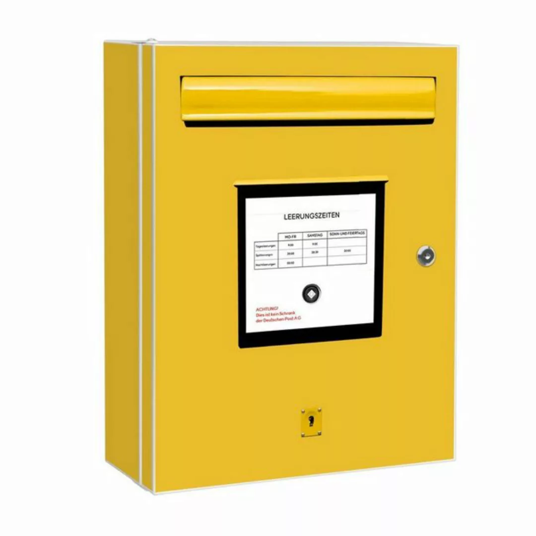 banjado Medizinschrank Stahl Briefkasten Gelb (abschließbar, 3 große und 2 günstig online kaufen