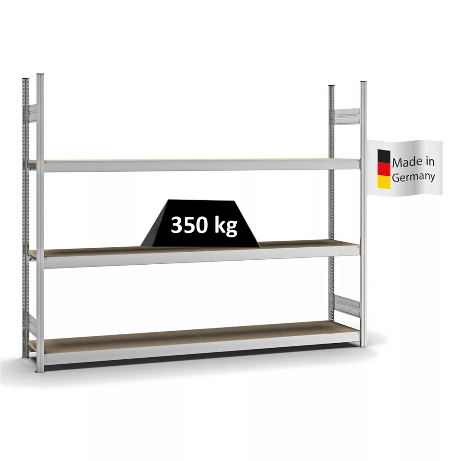 PROREGAL Weitspannregal Stecksystem T-Profil Grundregal HxBxT 200x250x40 cm günstig online kaufen