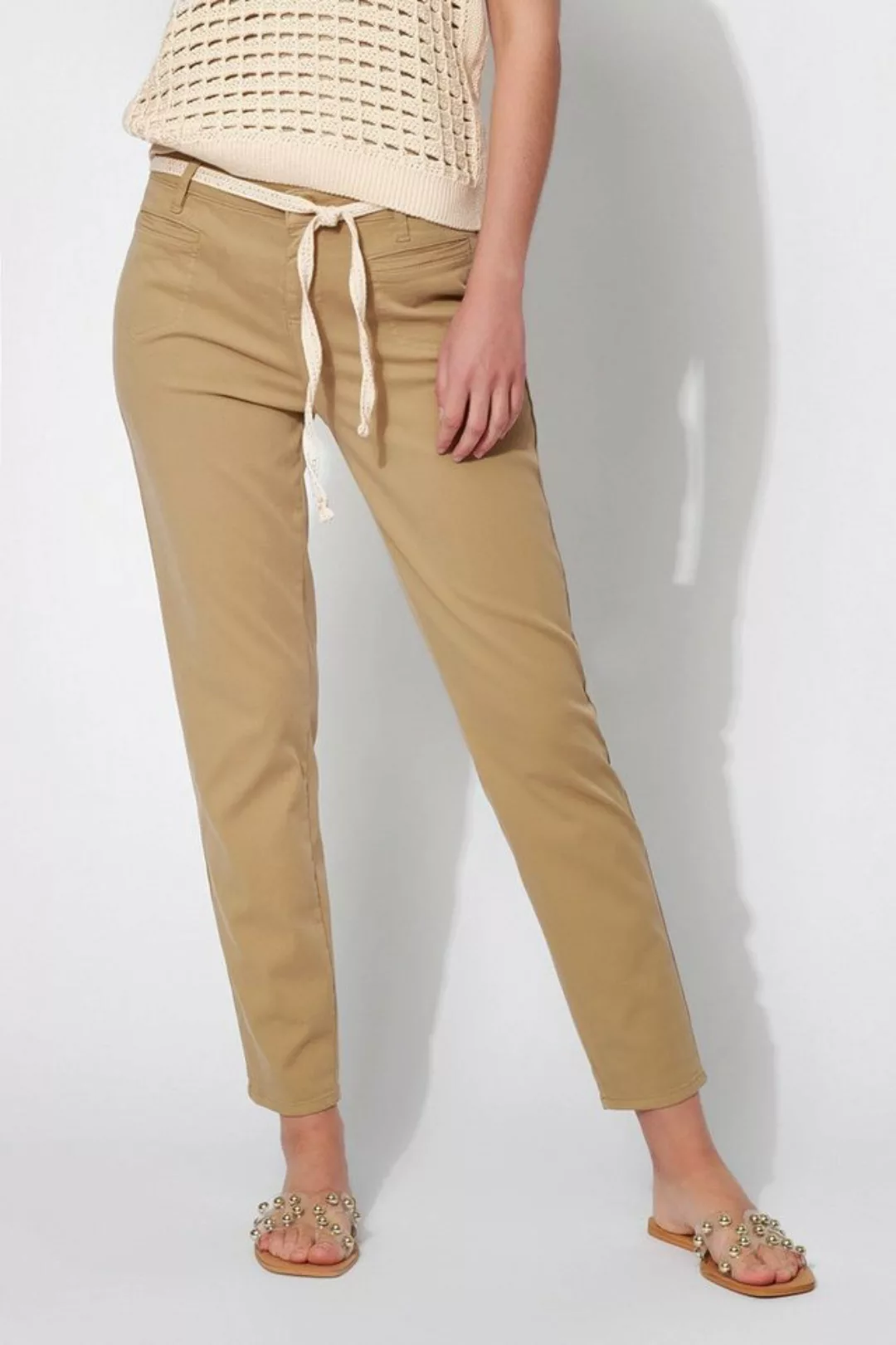 ROSNER 5-Pocket-Hose Alisa_084G mit glitzerndem BindegÃ¼rtel günstig online kaufen