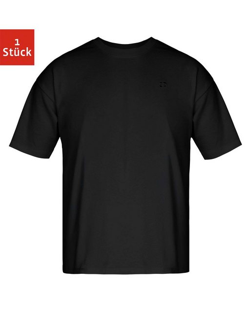 SNOCKS T-Shirt Oversized T-Shirt Herren Crew Neck Shirt (1-tlg) aus Bio-Bau günstig online kaufen