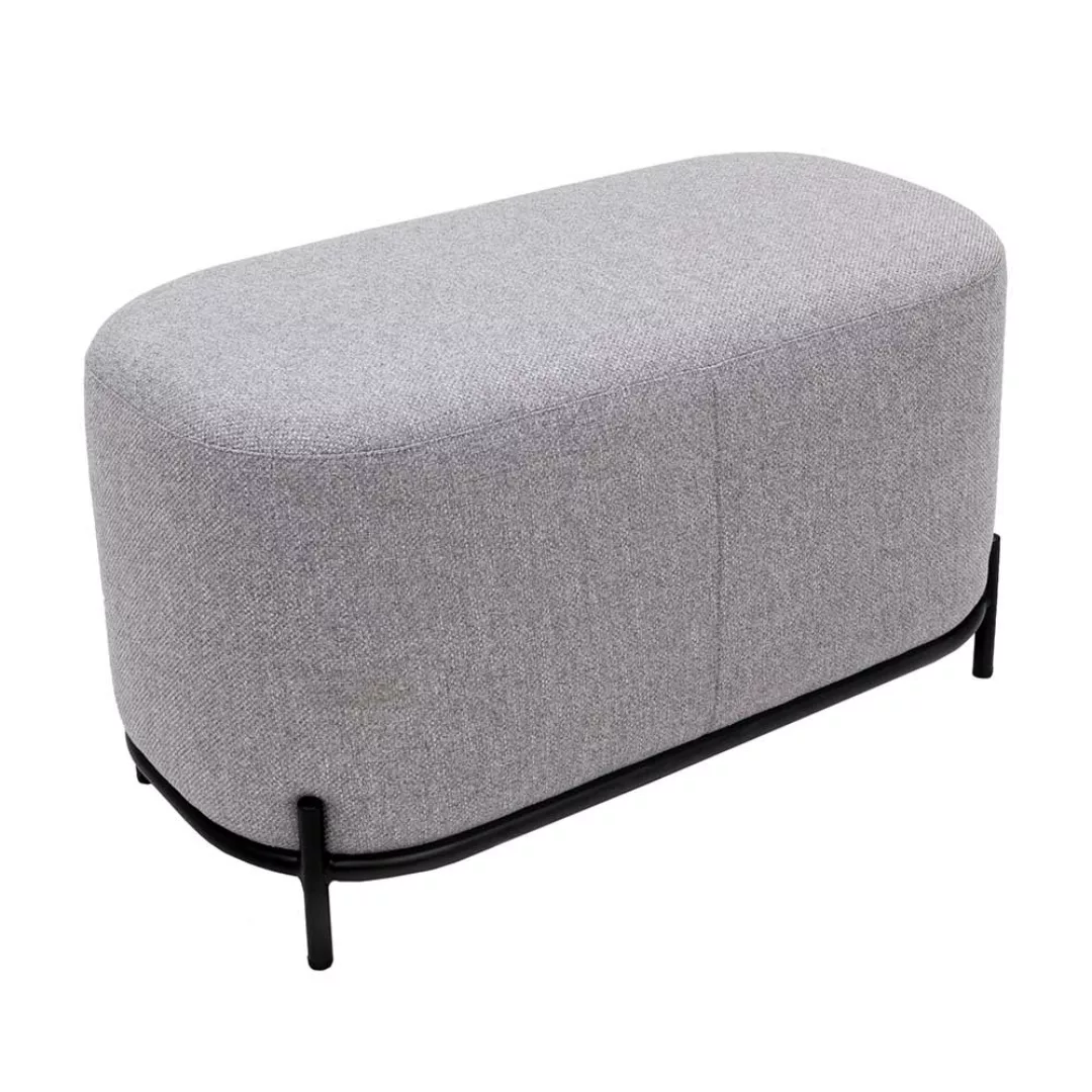 Sitzpouf in Grau Webstoff modern günstig online kaufen