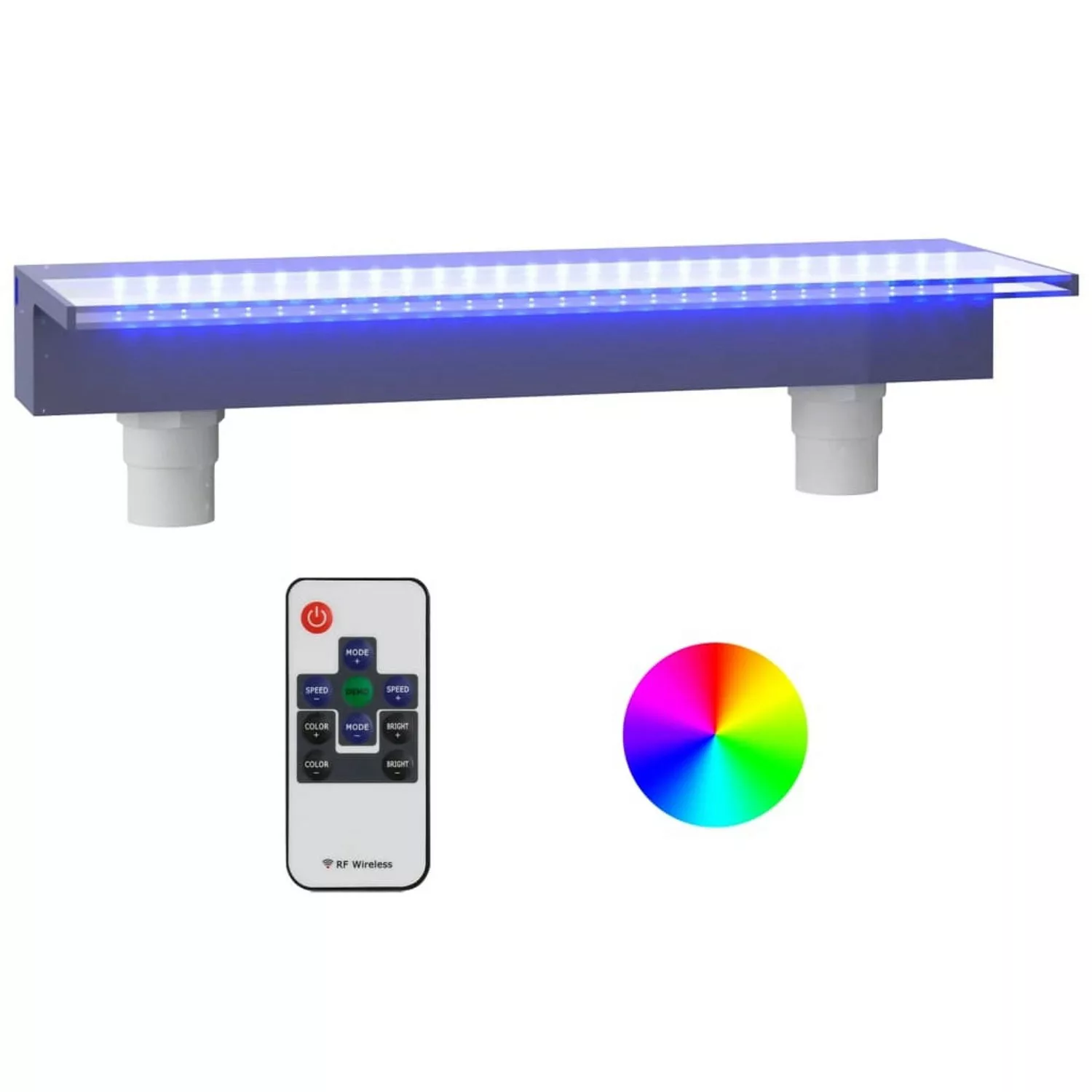 Vidaxl Wasserfall-element Mit Rgb Leds Acryl 60 Cm günstig online kaufen